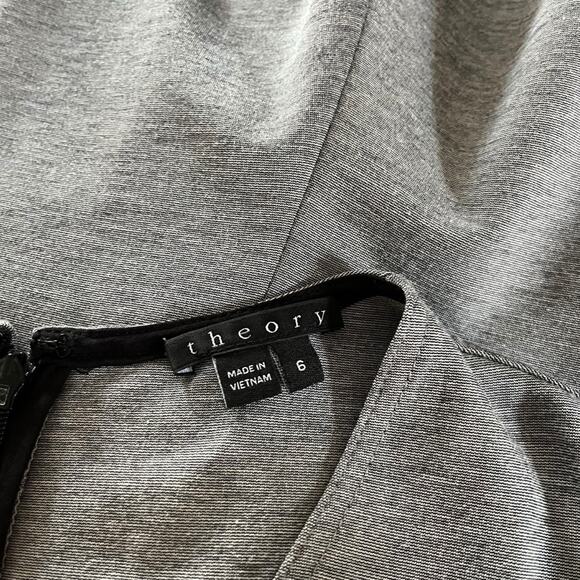 Theory Adoxa Sleeveless V-Neck Gray Dress - Picture 4 of 4